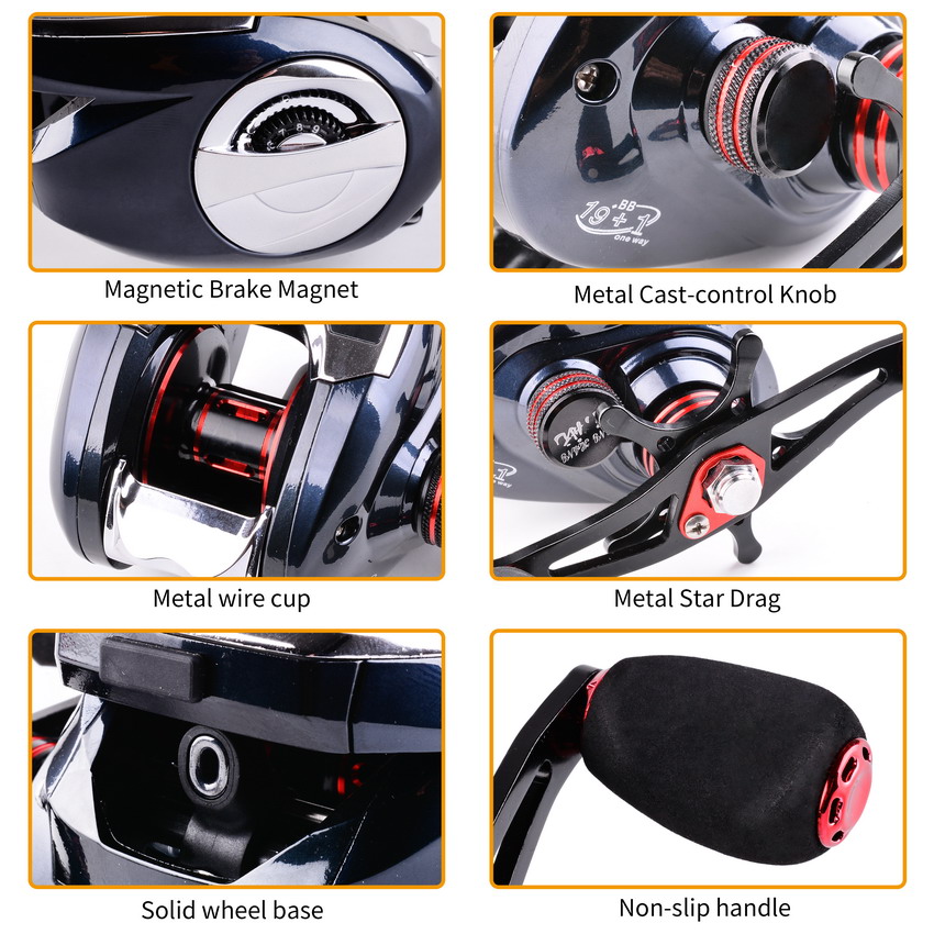 Năm 8.0:1 19 + 1BB Câu Trái/Ta - đánh giá và giá Fishing Boat Steering Wheel